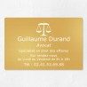 Plaque avocat en laiton à personnaliser 30x20cm