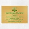 Plaque avocat en laiton à personnaliser 30x20cm