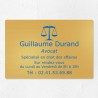 Plaque avocat en laiton à personnaliser 30x20cm