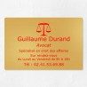 Plaque avocat en laiton à personnaliser 30x20cm