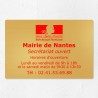 Plaque pour mairie en laiton à personnaliser 30x20cm