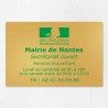 Plaque pour mairie en laiton à personnaliser 30x20cm