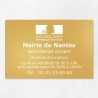 Plaque pour mairie en laiton à personnaliser 30x20cm