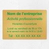 Plaque enseigne d'entreprise en laiton à personnaliser 30x20cm
