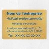 Plaque enseigne d'entreprise en laiton à personnaliser 30x20cm