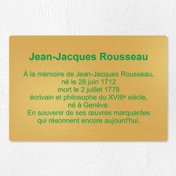 Plaque commémorative personnalisée en laiton 30x20cm