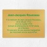 Plaque commémorative personnalisée en laiton 30x20cm
