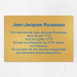 Plaque commémorative personnalisée en laiton 30x20cm