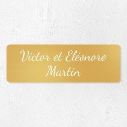 Plaque de porte en laiton à personnaliser 15x5cm