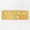 Plaque de porte en laiton à personnaliser 15x5cm