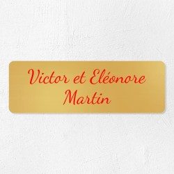 Plaque de porte en laiton à personnaliser 15x5cm