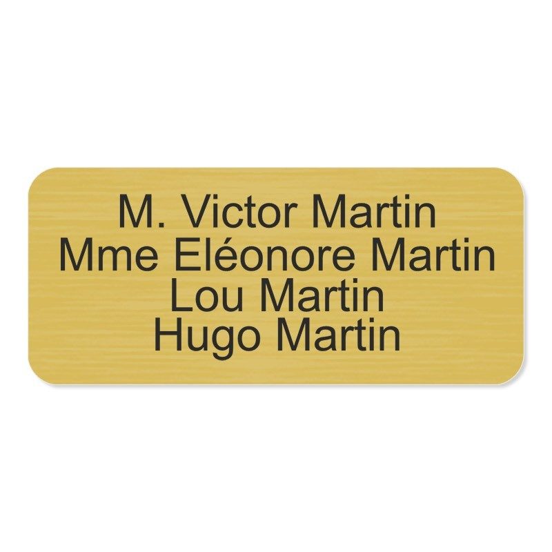 Plaque de boite aux lettres en PVC gravoply 8x3.5cm Plaque de boite aux lettres en PVC gravoply 8x3.5cm