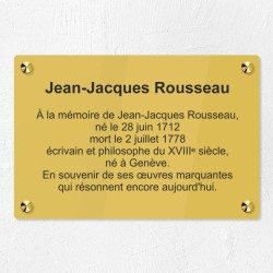 Plaque commémorative en plexiglas gravé 30x20cm