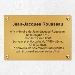 Plaque commémorative personnalisée en laiton 30x20cm
