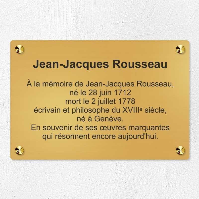 Plaque commémorative personnalisée en laiton 30x20cm Plaque commémorative personnalisée en laiton 30x20cm