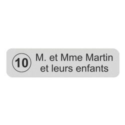 Plaque de boite aux lettres avec picto numéro de maison 10x2,5cm