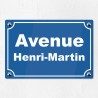 Plaque de rue en plexiglas couleur couleur gravé 30x20cm