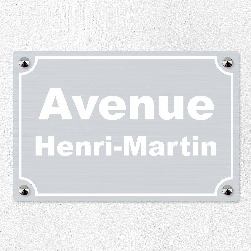 Plaque de rue en aluminium 30x20cm Plaque de rue en aluminium 30x20cm