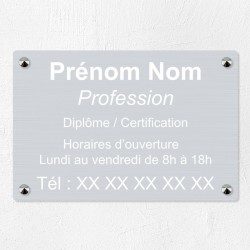 Plaque personnalisée en aluminium 30x20cm｜Plaque professionnelle