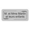 Plaque de boite aux lettres avec cadre 8x3,5cm