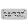 Plaque de boite aux lettres avec cadre 8x3,5cm