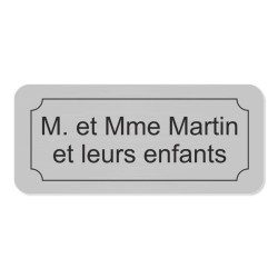 Plaque de boite aux lettres avec cadre 8x3,5cm