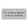 Plaque de boite aux lettres avec cadre 8x3,5cm