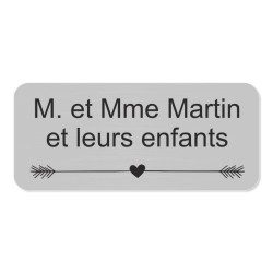 Plaque de boite aux lettres avec cadre 8x3,5cm