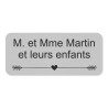 Plaque de boite aux lettres avec cadre 8x3,5cm