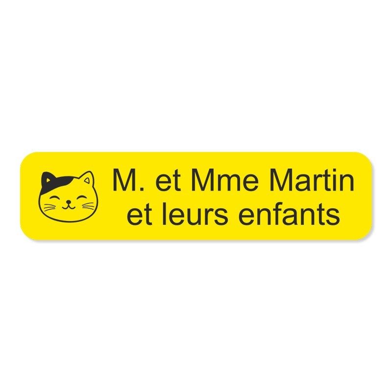 Plaque de boite aux lettres avec picto animaux 10x2,5cm Plaque de boite aux lettres avec picto animaux 10x2,5cm