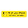 Plaque de boite aux lettres avec picto animaux 10x2,5cm