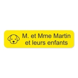 Plaque de boite aux lettres avec picto animaux 10x2,5cm