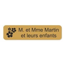 Plaque de boite aux lettres avec picto nature 10x2,5cm