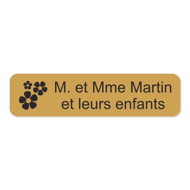 Plaque de boite aux lettres avec picto nature 10x2,5cm Plaque de boite aux lettres avec picto nature 10x2,5cm