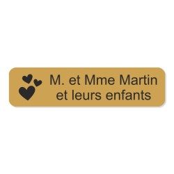 Plaque de boite aux lettres avec picto nature 10x2,5cm