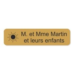 Plaque de boite aux lettres avec picto nature 10x2,5cm