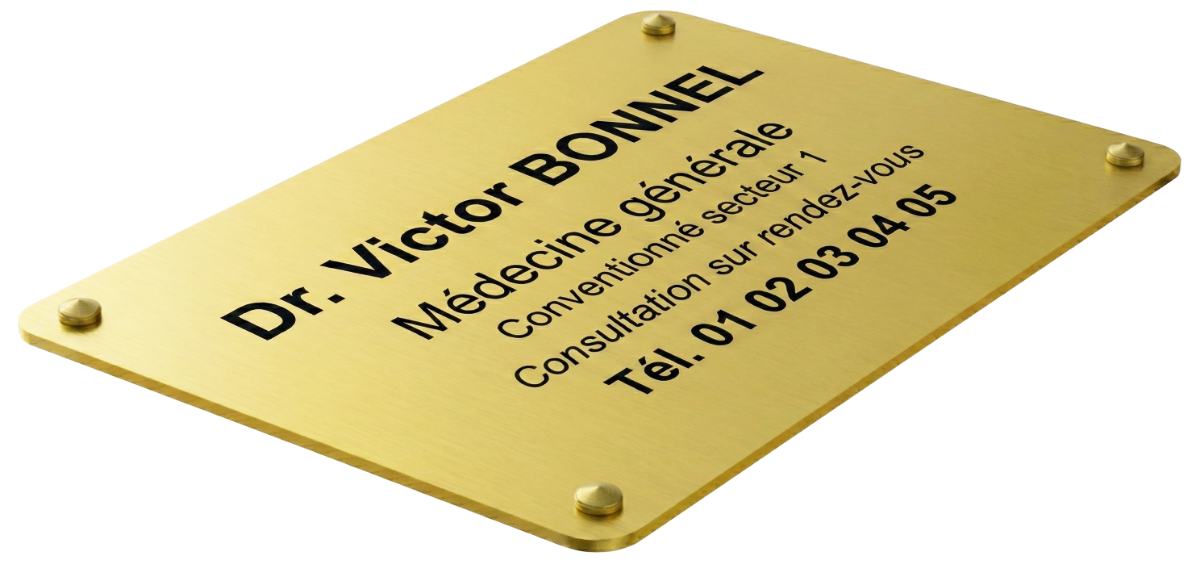 plaque personnalisée