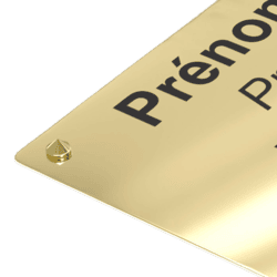plaque professionnelle en laiton