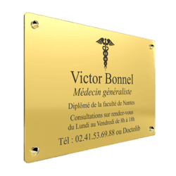 plaque professions médicales